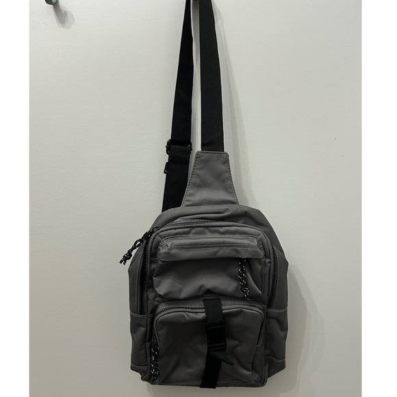 Sling Backpack Crossbody Bag Multi Pocket Travel Shoulder Bag Gray - Picture 1 of 2